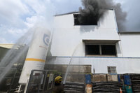 台南永康工廠火警 1男受困頂樓獲救無人傷