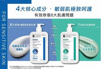 【Target Pro by watsons  肌膚專研】擊退秋老虎威脅！Target Pro by Watsons肌膚專研 長效舒緩身體系列 有效強化肌膚屏障　全面護理敏感肌膚 屈臣氏美容顧問教你如何挑選身體護理產品　告別換季敏弱問題 /