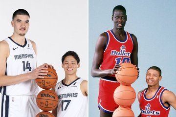 NBA／河村勇輝和周志豪重現經典身高差照 撞大谷背號是巧合