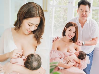 劉伊心生3寶陣痛12小時「哺乳寫真照」曝光！　產後真實身材全現形