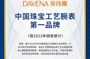 DAVENA蒂瑋娜獲CIC灼識咨詢“中國珠寶工藝腕表第一品牌” 市場地位認證